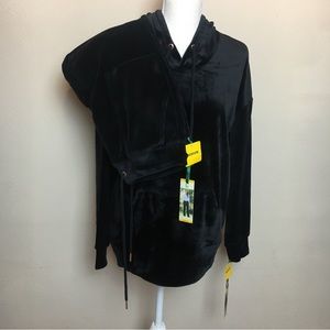 Green Tea 2 Piece Set Black Velour Pants And Top NWT M